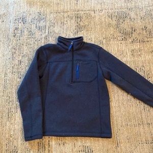 Boys navy North Face half zip pullover